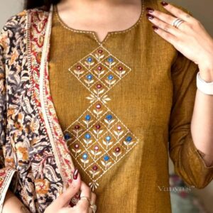 Hand Printed Chitrkari Duppata and Pant