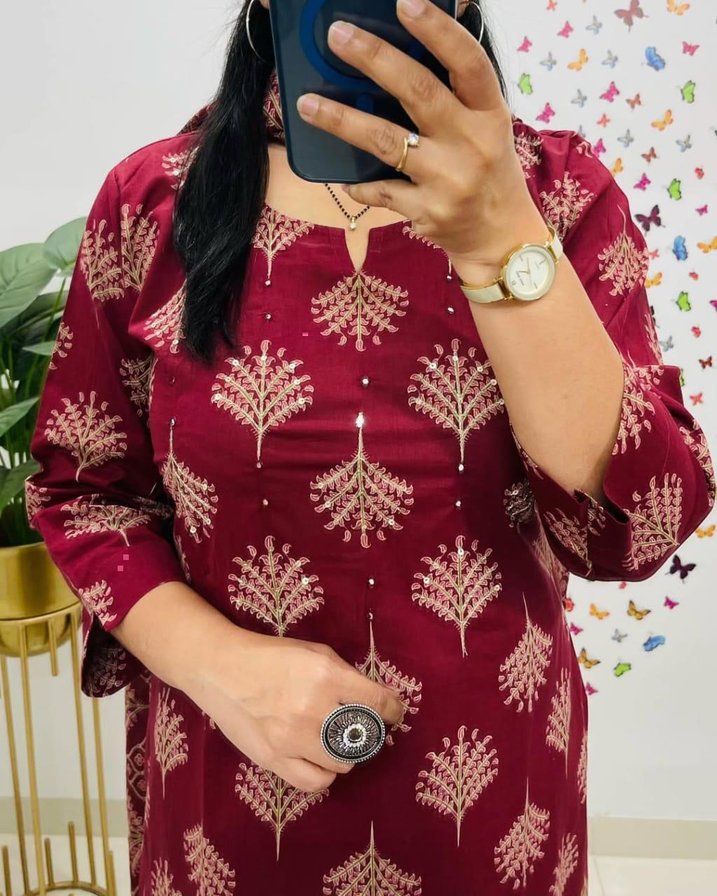 Designed Kurti with Pants
